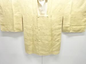 未使用品　裂取に古典柄織出し道行コート